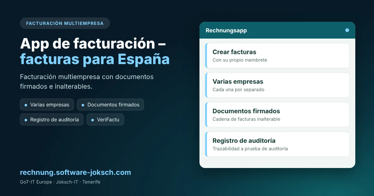 Rechnungsapp – Rechnungsapp – facturación conforme a la ley