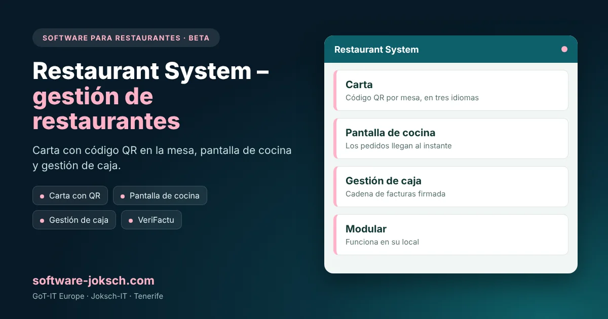 Restaurant System – Restaurant System – caja, cocina y fiscal
